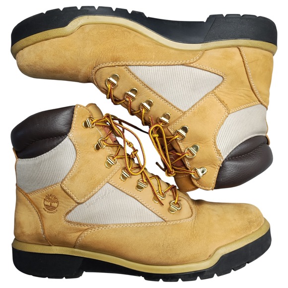 Timberland Field Boots Mens US Size 13 Multi Leather Waterproof Lace Up A18QV - Picture 1 of 8